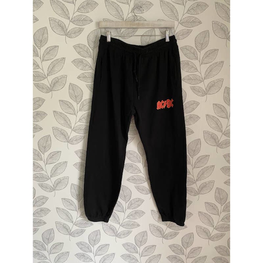 ACDC Black Sweatpants, Size XL
